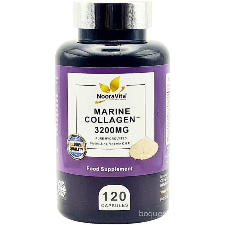 มารีน คอลลาเจน พลัส 3200มก. 120 แคปซูล – คอลลาเจนมารีนบริสุทธิ์ Hydrolysed เสริมด้วย Biotin Zinc Vit