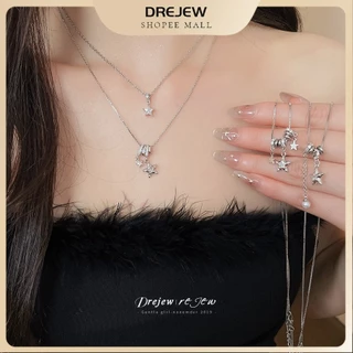 DREJEW สร้อยคอสตาร์สองชั้นสแตนเลสสตีล | สวยหรูเหมาะสำหรับทำงานทะเลสาปทุกโอกาส