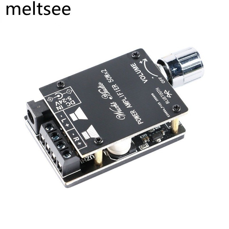 ZK-502L MINI Bluetooth 5.0 DC 5-24V ไร้สายเครื่องขยายเสียงดิจิตอลสเตอริโอ 50Wx2 บลูทูธ Amp Amp Amp Amp Amp Amp Amplificador
