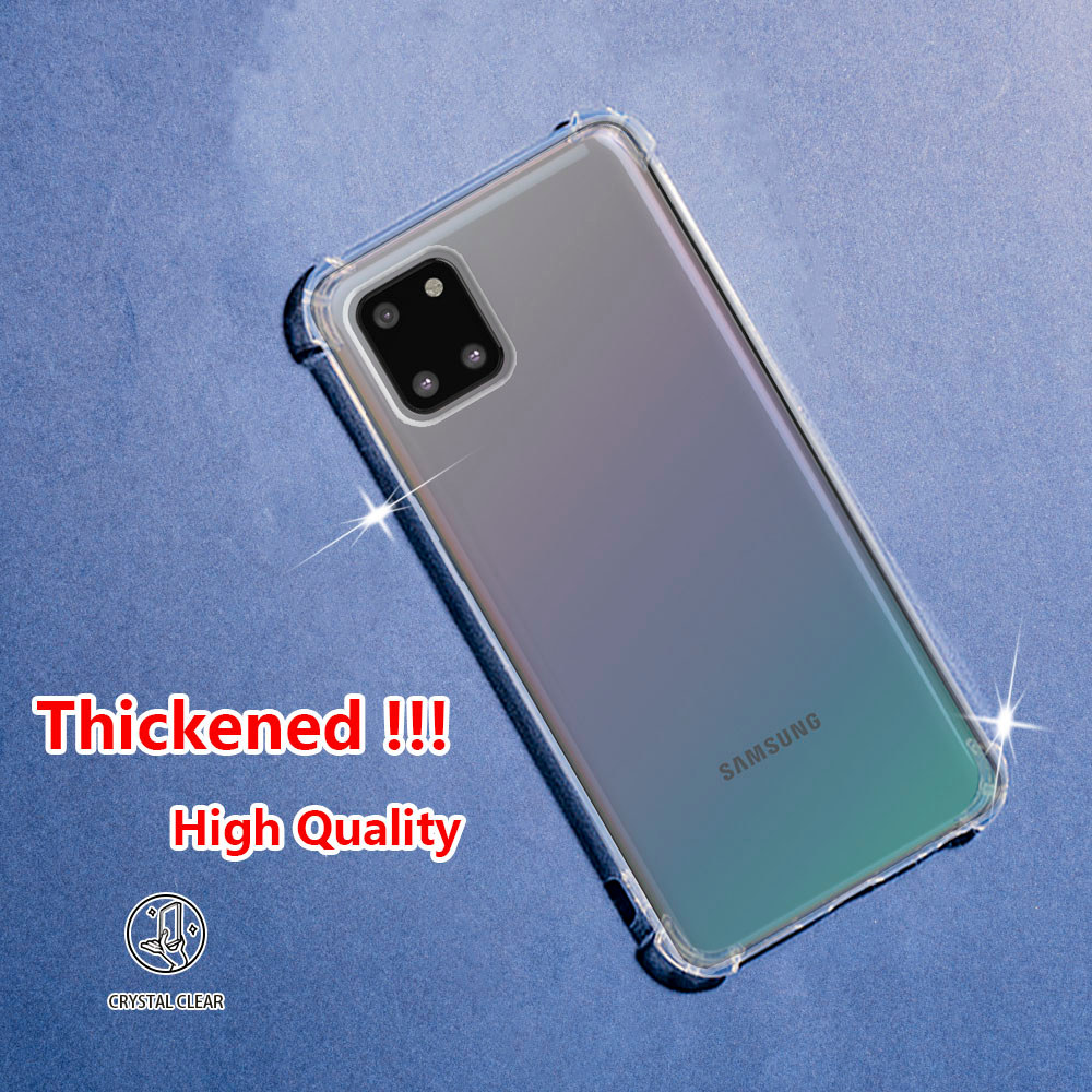 Samsung Galaxy Note 10 Lite 6.7 นิ้ว A81 SM-N770F Crystal Clear Jelly Case Air-Guard Corner Soft TPU ยืดหยุ่นซิลิโคนป้องกันยางโปร่งใสเคสโทรศัพท์