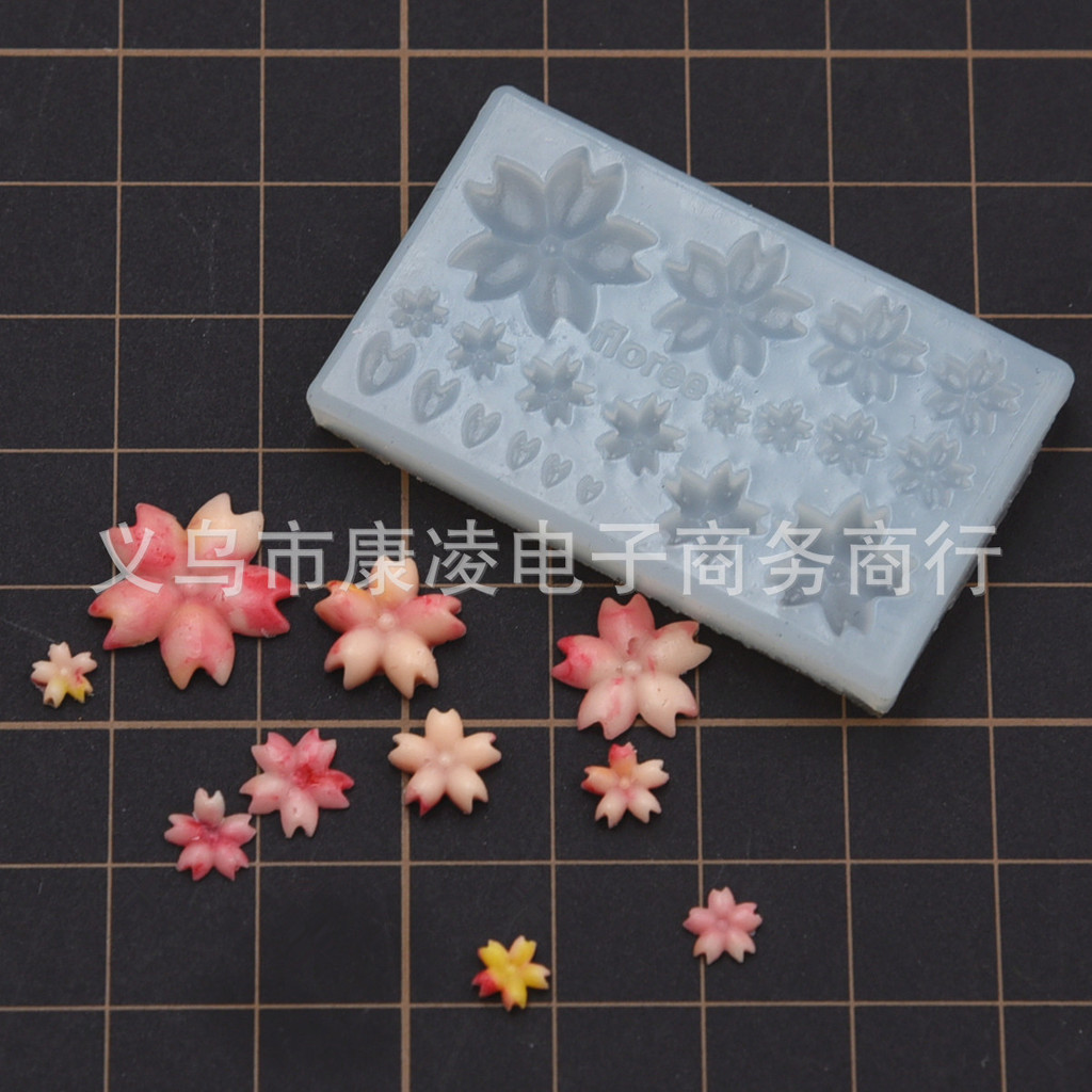[diy Mold] Handmade uv Epoxy Clay Miniature Flower Cherry Blossom DIY Ultra-Light Clay Cherry Blosso