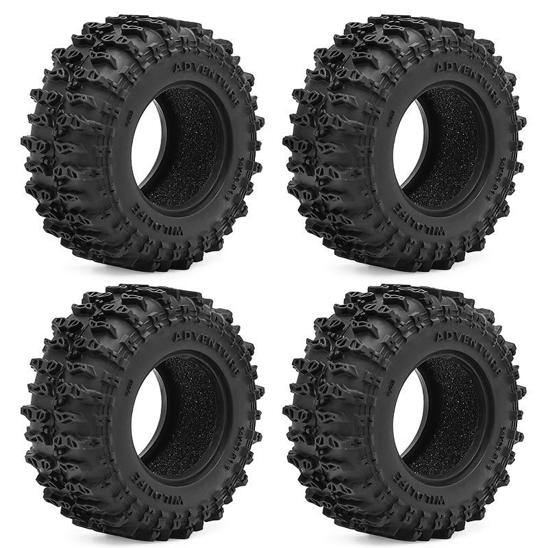 1.3 "โคลนภูมิประเทศยางสําหรับ TRX4M SCX24 AX24 FCX24, ชิ้นส่วนอัพเกรด RC Crawler ความเร็วสูง, 64x26 มม.Swamp ยาง