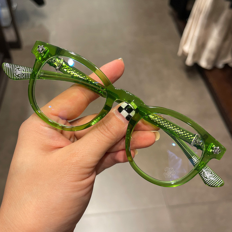 XBN8 Chrome Hearts New eyeglass frames, acetate frames, thick frames, retro fashion, natural look, u