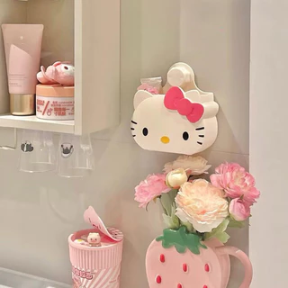 กล่องเก็บของติดผนังห้องน้ำ ที่เก็บของบนโต๊ะ เครื่องสำอาง แปรงสีฟัน แบบไม่ต้องเจาะรู