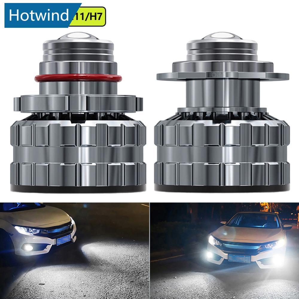 HW 1pcs รถ H7 H11 H8 H9 9005 HB3 9006 3600LM นูนเลนส์ LED หมอกหลอดไฟ LED หมอกโคมไฟเลนส์ 6000K High B