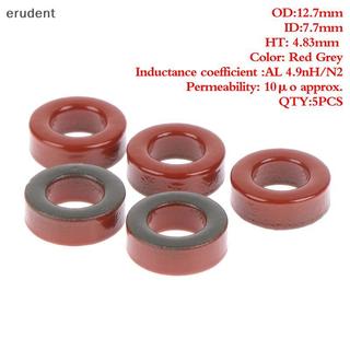 Erudent 5pcs Carbonyl Iron Powder Cores T50-2 13*7*5 มม. 4.9nH/N2 Ferrite Toroid Core Micro โลหะขนาดเล็กแหวนแม่เหล็กความซึมผ่านต่ําแหวนความถี่สูง Inductance Core