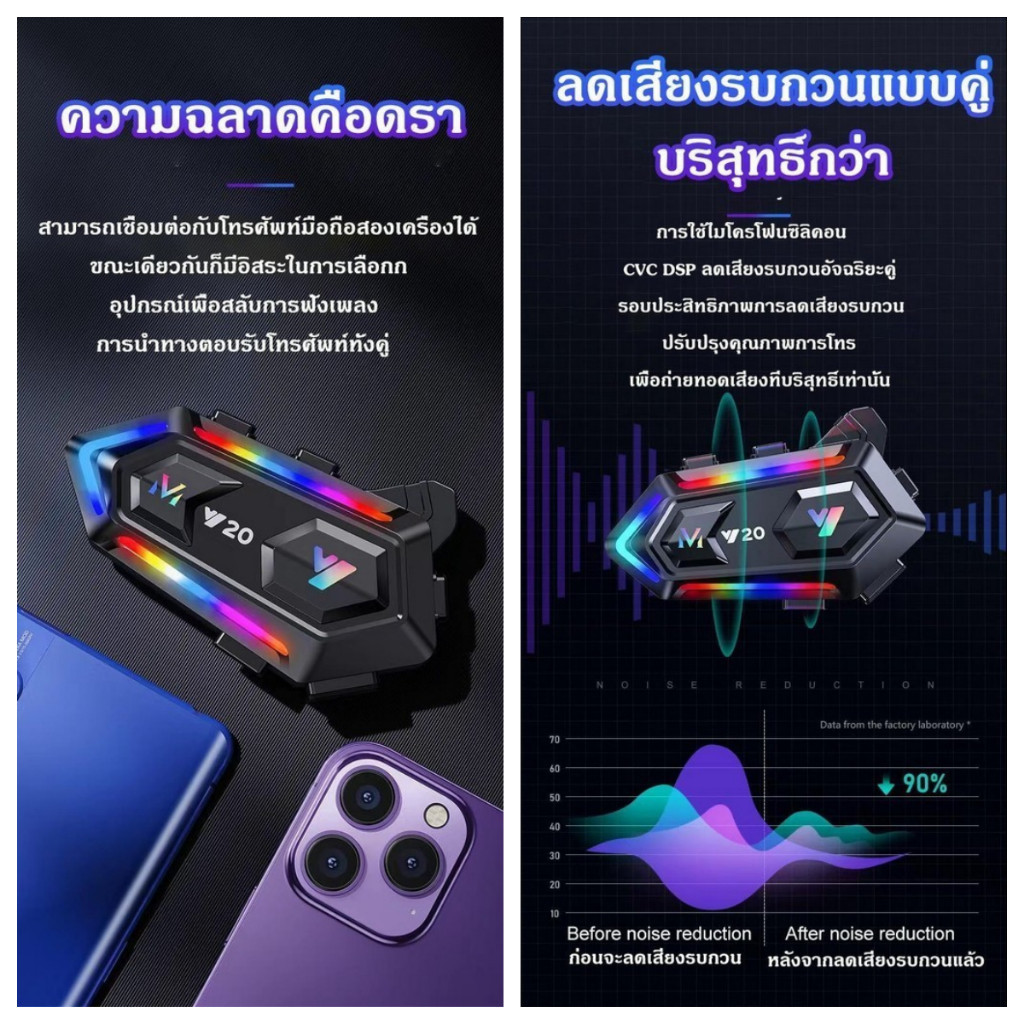 【COD】บลูทูธติดหมวกกันน็อค bluetooth หมวกกันน็อค 1000 มิลลิแอมแปร์  หูฟังบลูทูธติดหมวกกันน็อค เอฟเฟกต