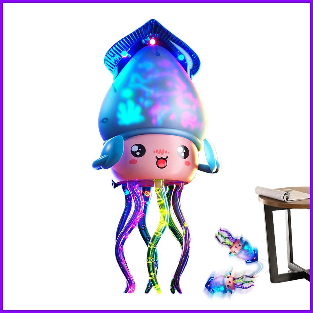 Interactive Dancing Octopus ของเล่นเกมประสาทสัมผัสเพลง Interactive Crawling Octopus พร้อมเพลงและแสงส