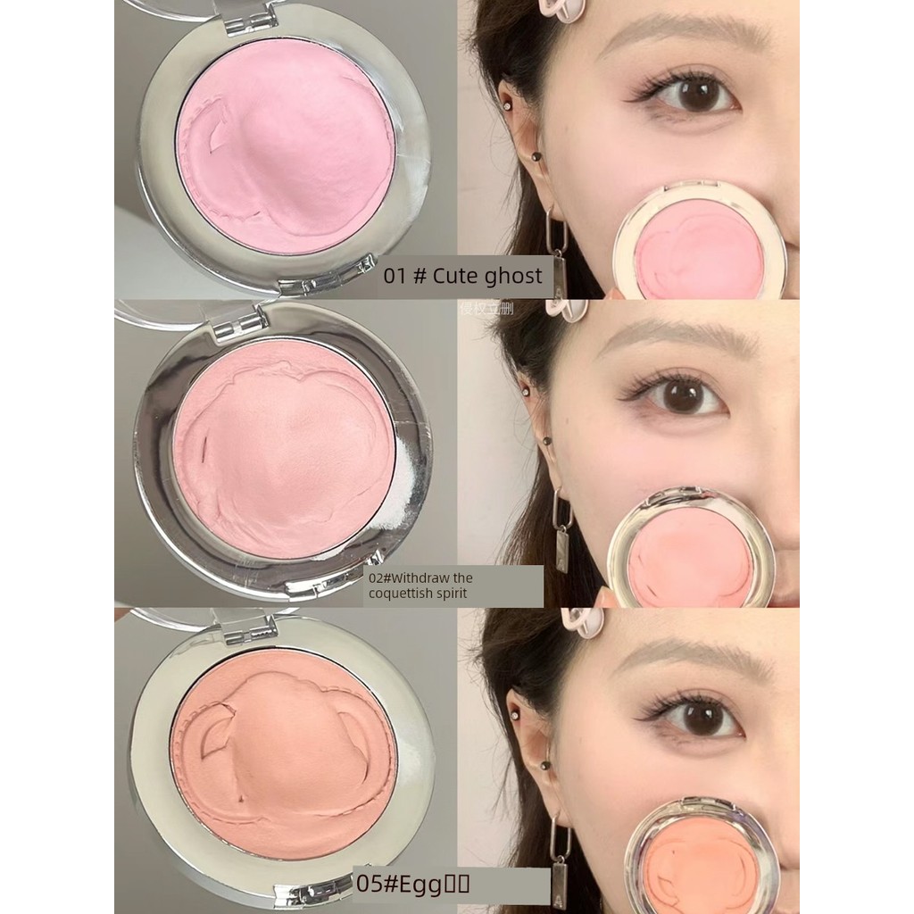บลัชออน บลัชออน 4u2 Fidoo Fidoo Fidoo Monochrome Blush Cream Mud Melon Color#05收缩膨胀试色小样