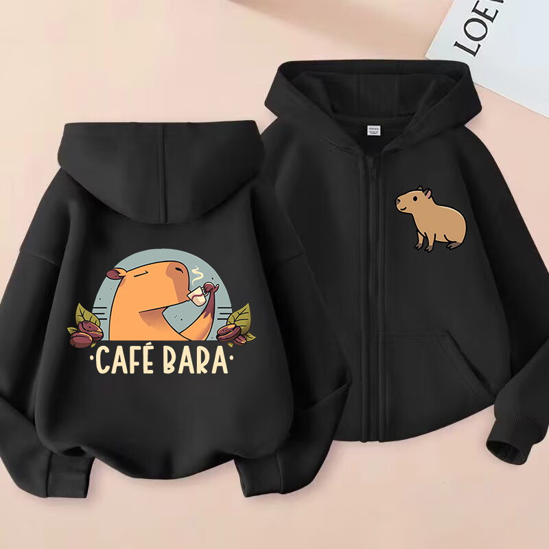 Capybara Hoodie Zipper Capibara Sweatshirt Manga hoody