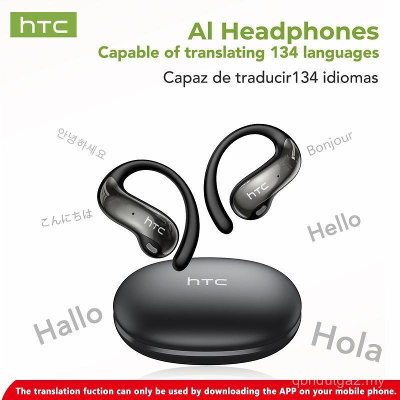 HTC NE19 AI การแปลหูฟังเปิดหูหูฟังไร้สาย 134 ภาษาแปลบลูทูธสมาร์ทหูฟัง
