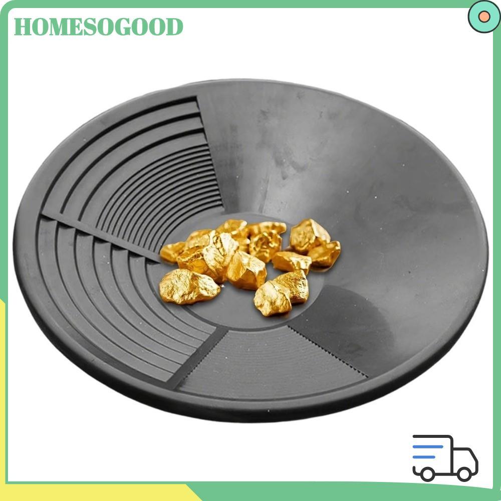 HOMESOGOOD กระทะทอง,ความจุขนาดใหญ่ทนทานเครื่องมือแพนนิ่งทอง,พลาสติกกลางแจ้งพร้อมเครื่องมือตรวจสอบการ