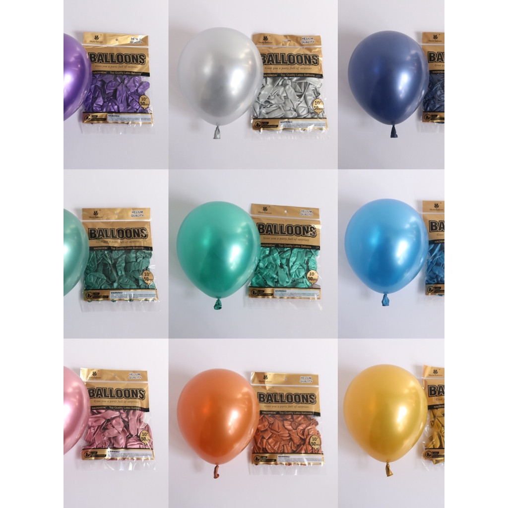 Good Times Metal Balloon 33cm Metal Balloon 1.8g Metal Balloon 50 Pack Good Times Balloon