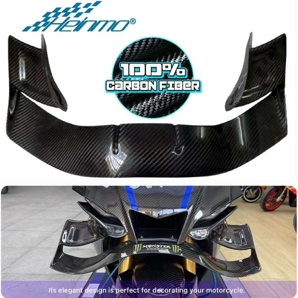 สําหรับ YAMAHA R1/R1M 2020-2025 Lower Winglets สปอยเลอร์ Fairing 3K คาร์บอนไฟเบอร์