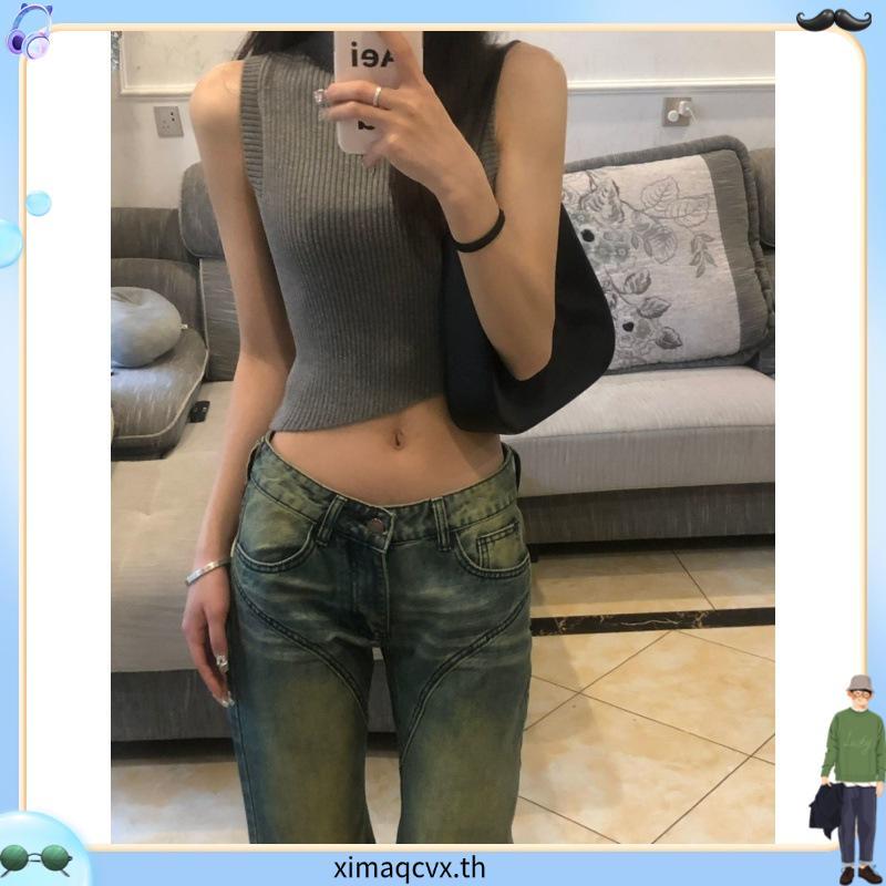 PTJ30291 กางเกงยีนส์ Jorts jeans ปักโลโก้PROMTHONG