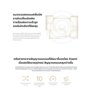 Xiaomi Router AX1500 เราเตอร์ I WiFi 6 Router WiFi I 1500Mbps ความเร็วไร้สาย I การเร่งความเร็วเฉพาะสำหรับโทรศัพท์