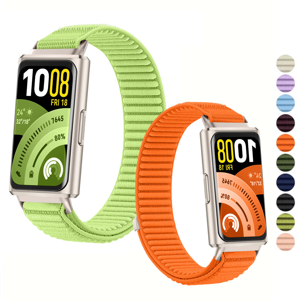 ไนลอนถัก Sport Loop Band สําหรับ Huawei Band 11 10 9 8 11 Pro กันน้ําและ Breathable แฟชั่นคลาสสิกเปลี่ยนสายนาฬิกา
