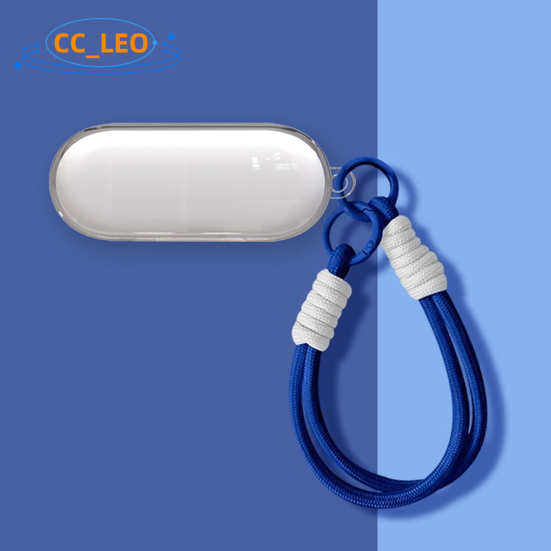 for Sony WF-C510 Case Cute Lanyard with Hook Transparent Soft Case Suitable for Sony WF-C510 Shockpr
