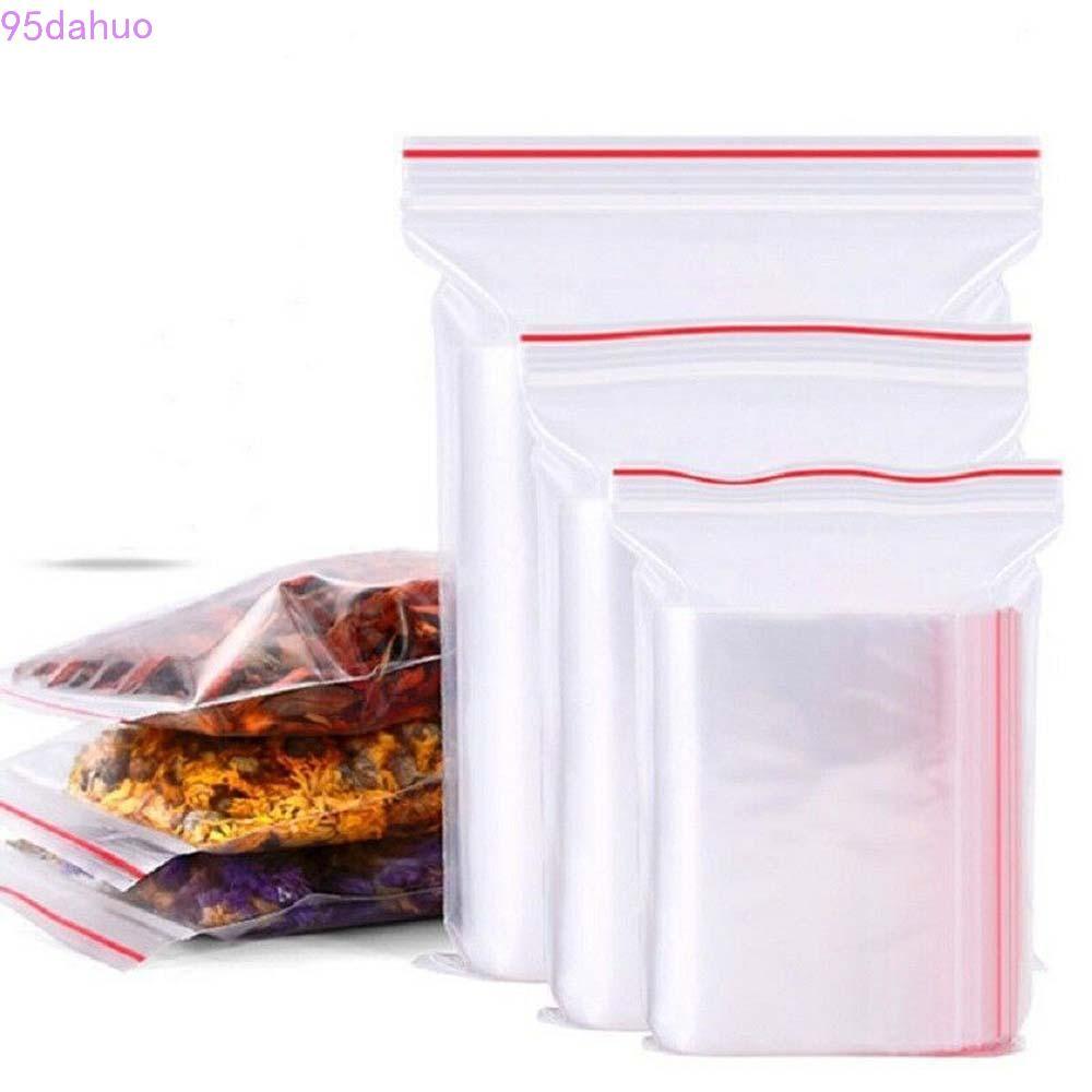 DAHUO ที่เก็บอาหาร Zero Waste Snacks 100 ชิ้นถุงพลาสติกกันความชื้น