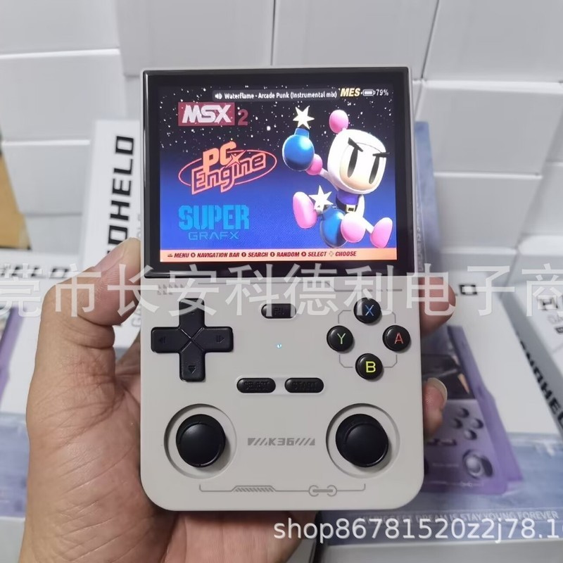 ใหม่ K36 Kaiyuan คอนโซลเกมมือถือ 12 ซม.HD Retro Nostalgic R36S จอยสติ๊กคอนโซลเกมอาเขต