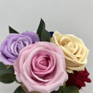 ดอกโบตั๋นเทียมก้านสั้น ดอกเดี่ยว 6 สี พรีเมียม | ดอกไม้ปลอมตกแต่งบ้าน จัดแจกัน งาน DIY สวยเหมือนจริง พร้อมส่ง