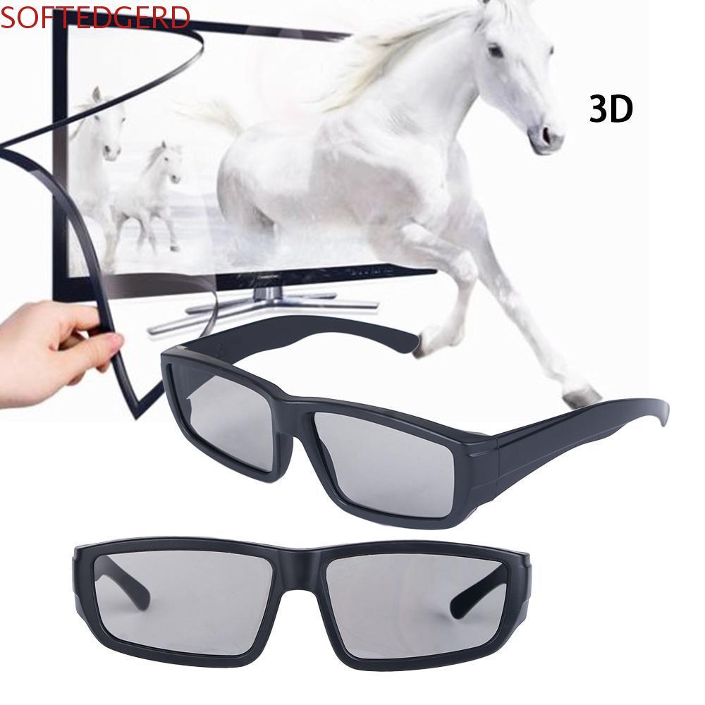 แว่นตาดูหนัง 3D SOFTEDGERD กรอบดำ สำหรับ projector, TV และเกม Anaglyph