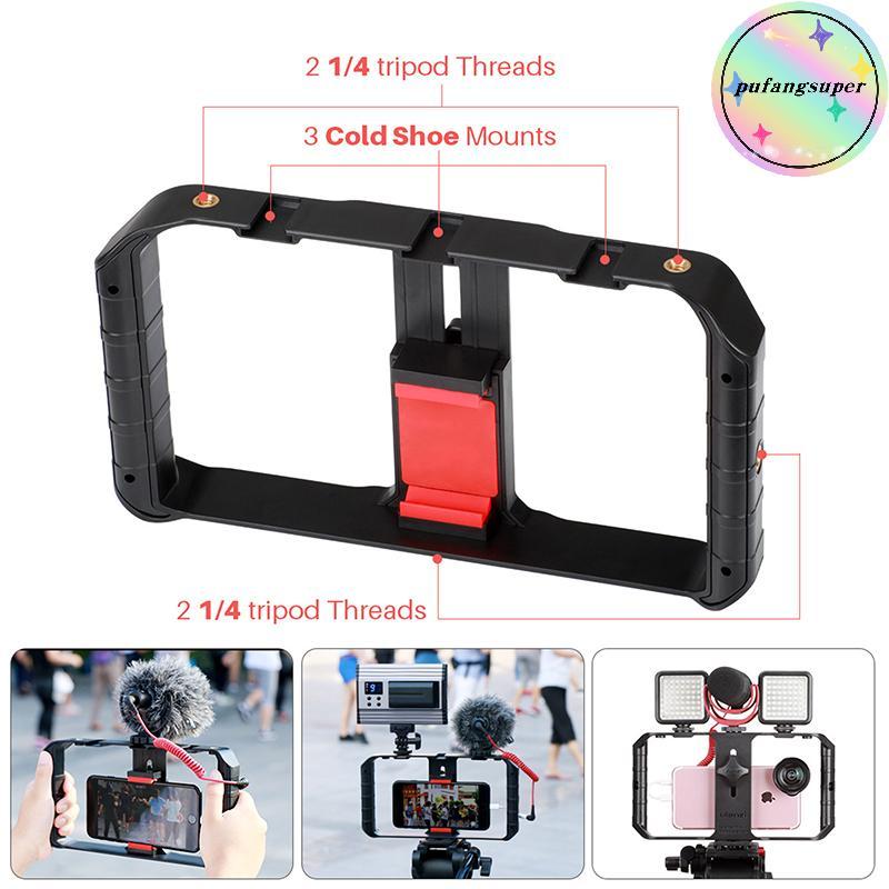 Pufangsuper Ulanzi U Rig Pro สมาร์ทโฟน Video Rig, Video Recording โทรศัพท์มือถือ Stabilizer ขาตั้งกล