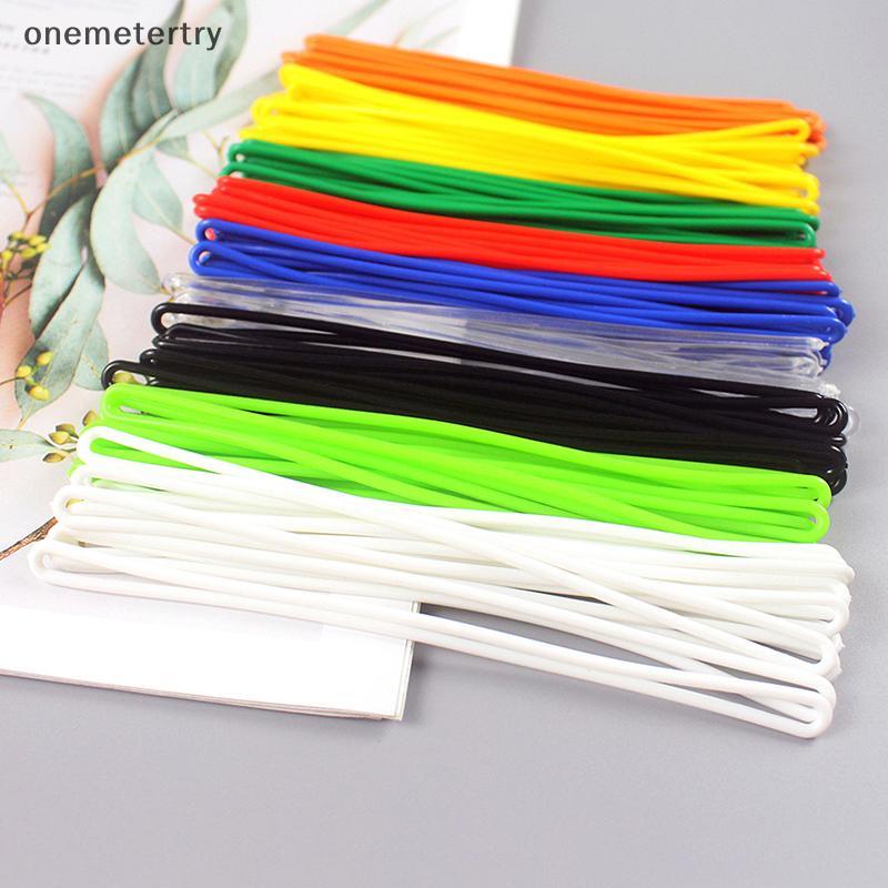 Onem 50 ชิ้นแท็กท่องเที่ยวถุงพลาสติกห่วงที่มีสีสันกระเป๋าเดินทาง ID ป้ายสายคล้อง Lanyard อุปกรณ์เดินทางแบบพกพา n