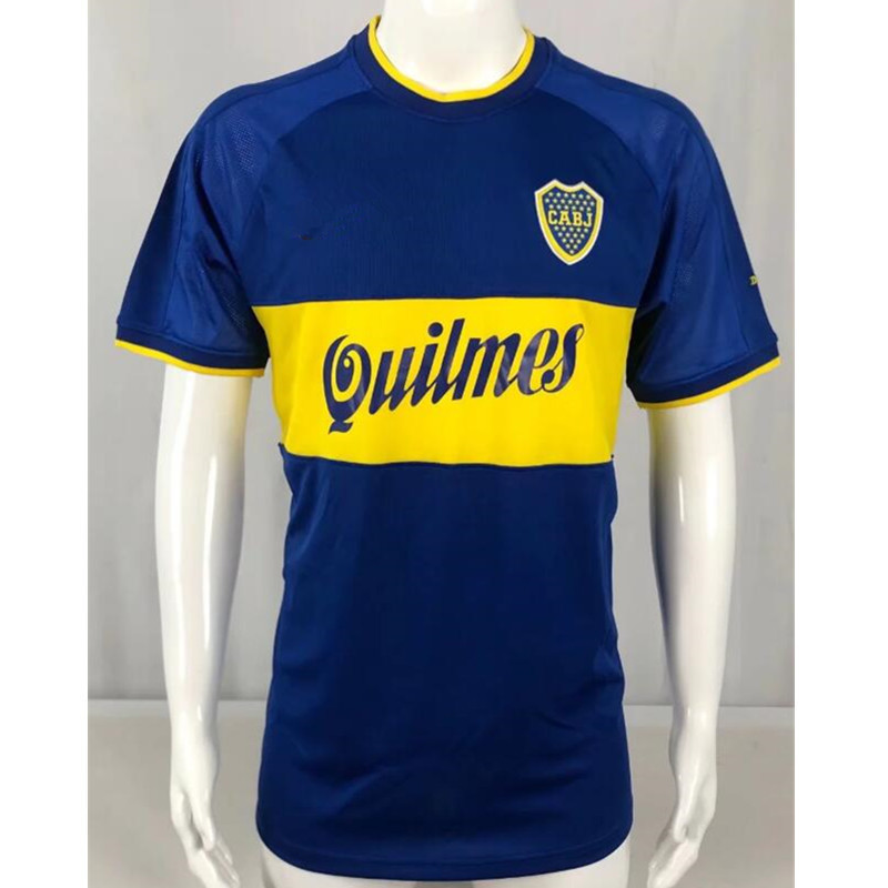 S-XXL 00/01 เสื้อฟุตบอล Boca Juniors Retro 2000 เสื้อฟุตบอล