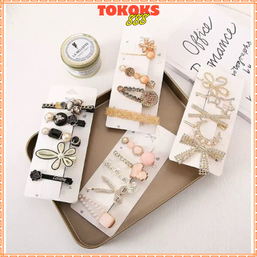 KS ELEGANT 5in1 ชุดกิ๊บมุกเกาหลี IR132