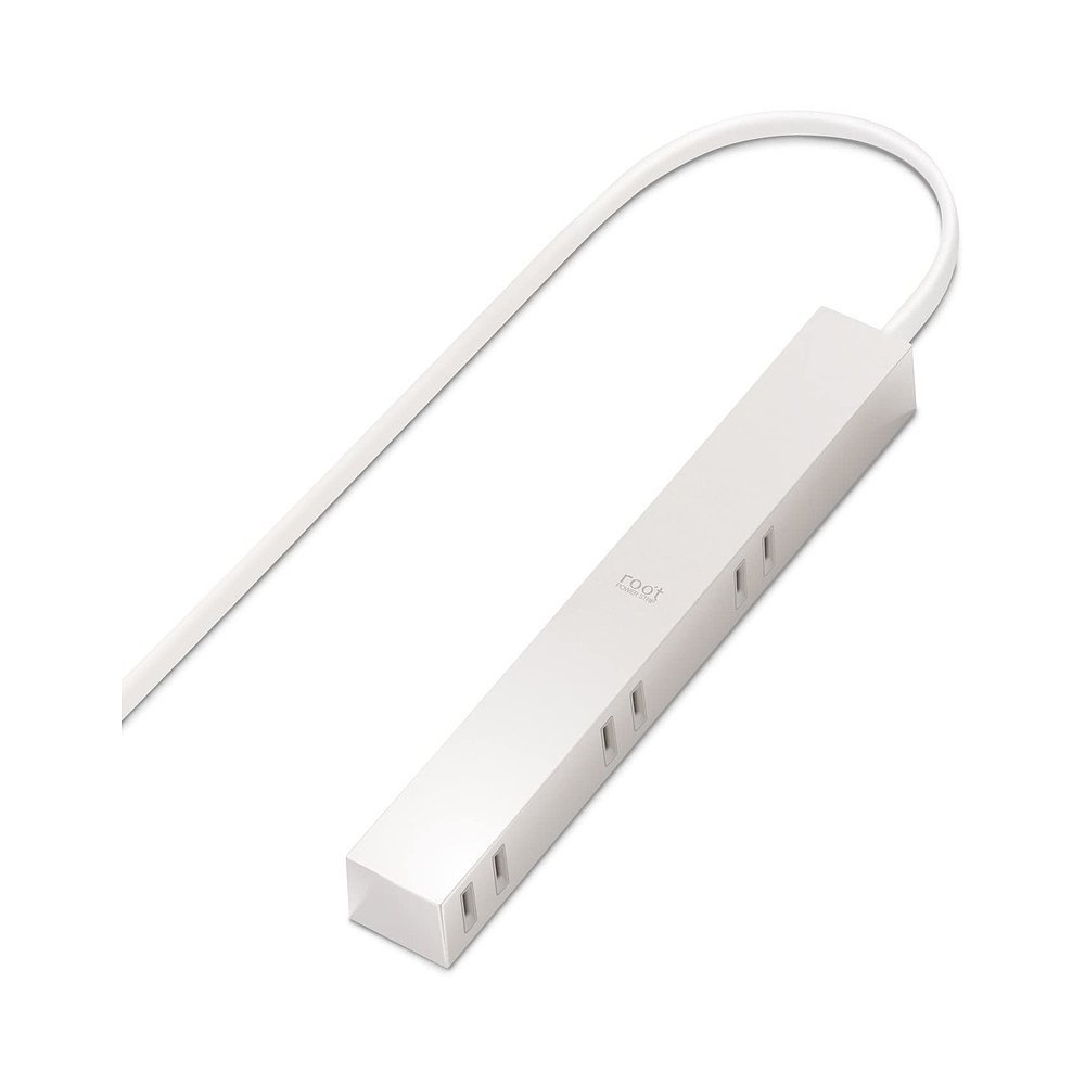 Japan Direct Mail ELECOM ELECOM รางปลั๊กไฟแฟชั่นเรียบง่าย 6 หลุม 1.5 สีเบจ