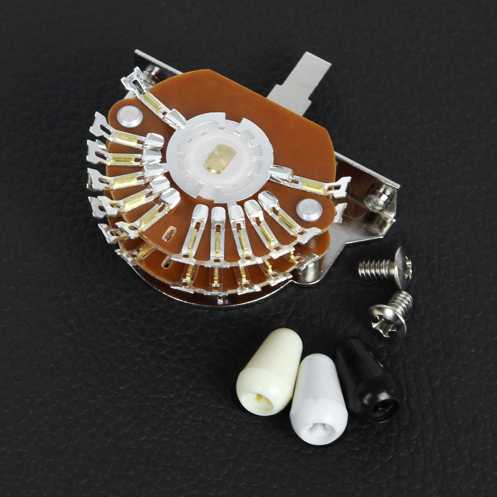 FLEOR Super 5-way Guitar Switch 4-Pole ST TL กีตาร์ไฟฟ้า Pickup Selector Lever Switch พร้อม 3 เคล็ดล