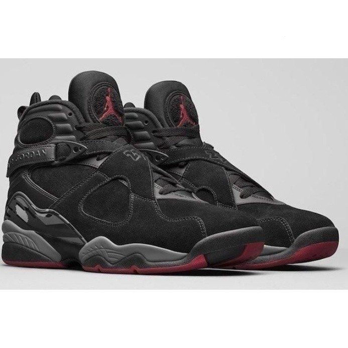 Jordans 8 retro "playffs" สีดํา/แท้ แดง-ขาว 8eaj Air