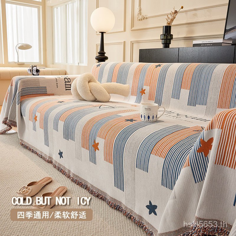 ผ้าคลุมโซฟาผ้ารวมทุกอย่างระบายอากาศ Influencer ฝาครอบคลุมทั้งหมดผ้าคลุมโซฟา IW6C