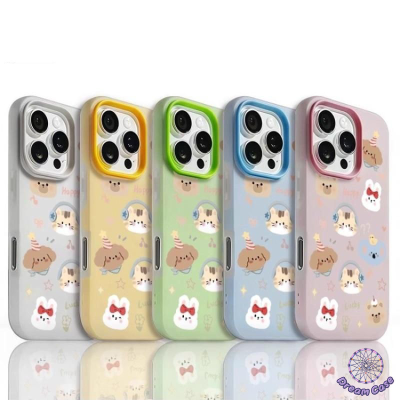การ์ตูนน่ารักกระต่ายลูกสุนัขดาว 2 in 1 อ่อน เคส Realme C55 C53 C51s C51 14X C75 C73 C12 C61 Note 60 