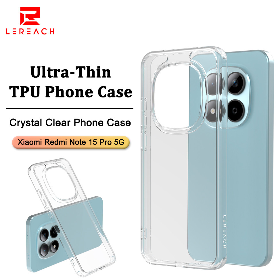 Lereach คริสตัลเคสโทรศัพท์ใสสําหรับ Xiaomi Redmi Note 15 Pro Note 15 Pro 4G Plus หมายเหตุ 15 Pro 5G Ultra-บางกันกระแทก | กันรอย
