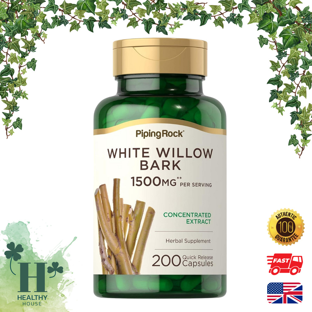Piping Rock White Willow Bark 1500mg | 200 Capsules