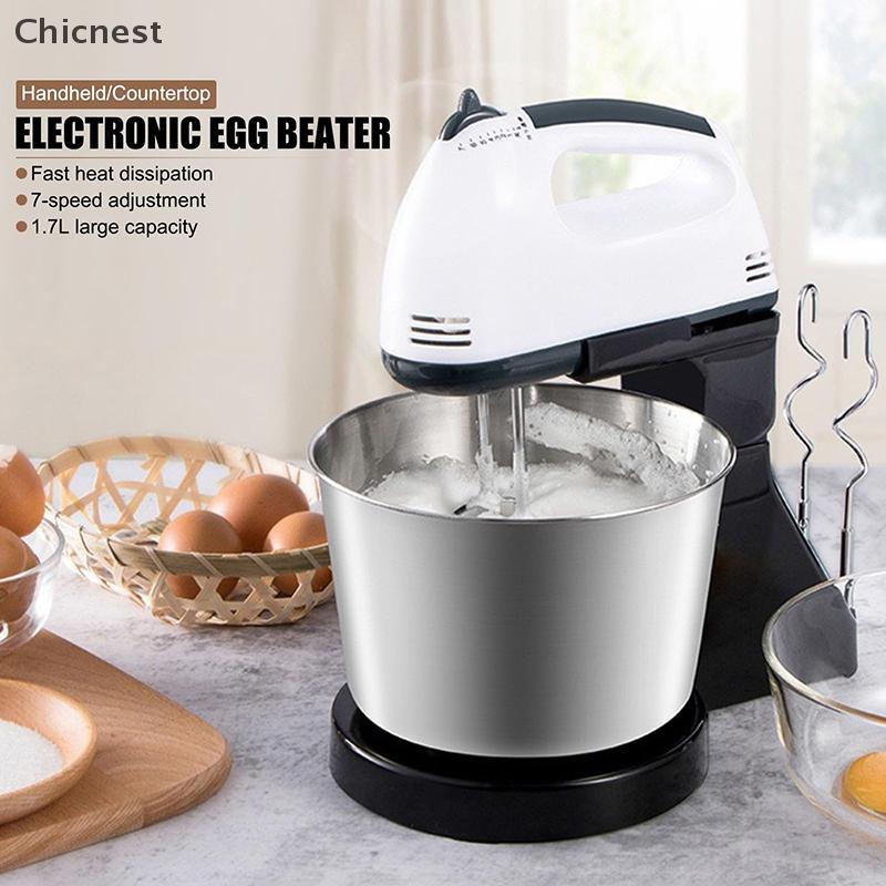 [Chc] Handmixer Electric Handheld - 7 Speed Portable Kitchen Mixer Electric With 5 Stainless Steel A
