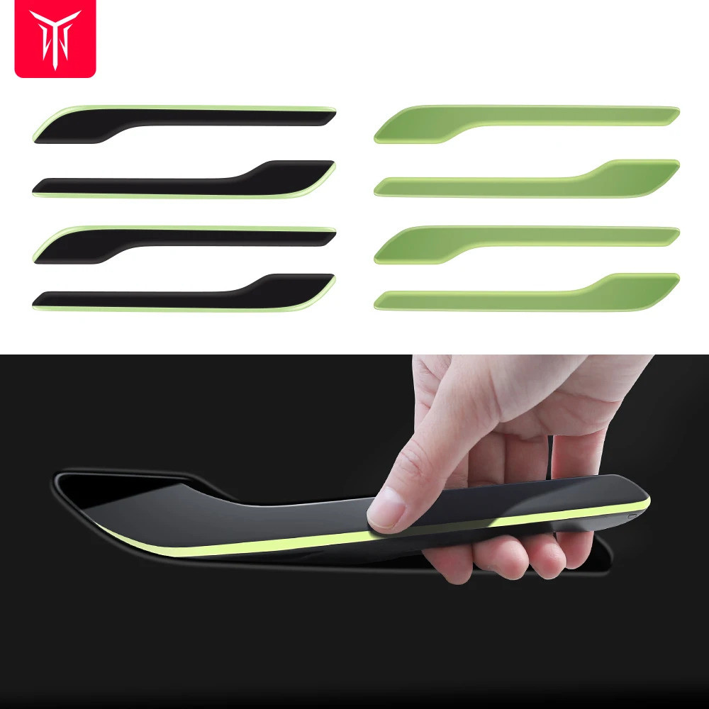 YZ For Tesla Car Sticker Model 3 Model Y Door Handle Cover Protector for Tesla Model3 23 Luminous Ha