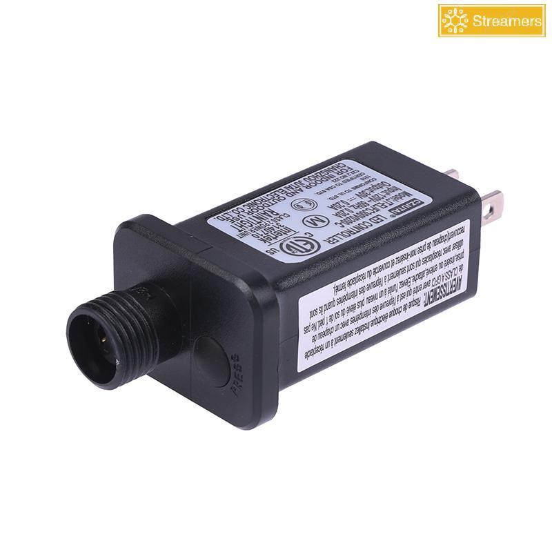{Streamers} AC 120V ถึง 30VDC 6W 8 ฟังก์ชั่น SELV LED Lamp Driver US Plug Switch Adapter IP44 กันน้ํ