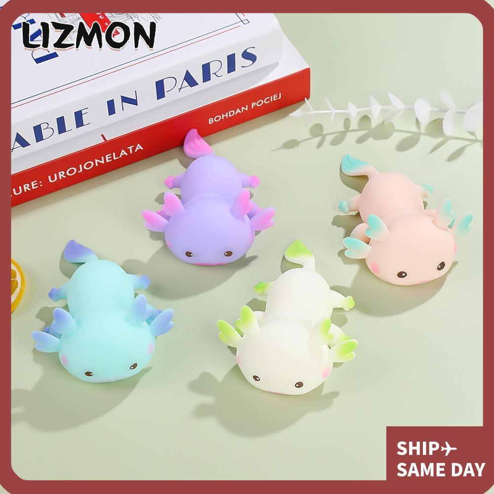LIZMON บีบของเล่น, การออกแบบยืด Fidget ตุ๊กตาการ์ตูนปลา Squishy ของเล่น, ตลกน่ารัก Axolotl ความเครีย
