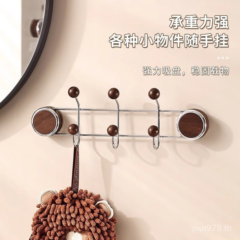 เข้าสู่ประตูตะขอเหนียวแขวนผนังเจาะฟรีแถวตะขอเสื้อผ้าตะขอไม่ทําเครื่องหมายตะขอแขวนถ้วยดูดประตูโหลด-แบ