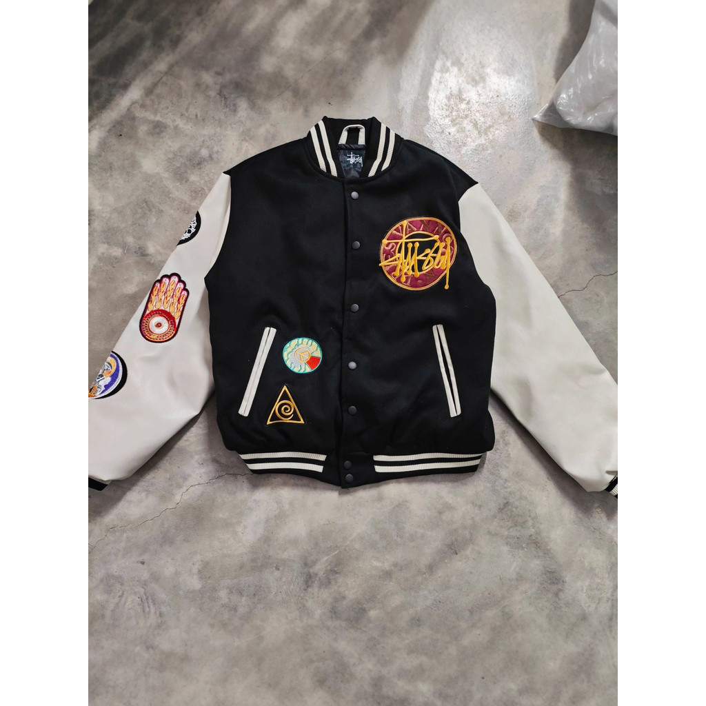 American Retro Sunlight Eye ปักชุดเบสบอล High Street High Version Top Matching Jacket Quilted Jacket