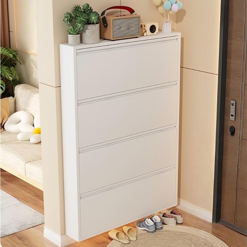 ตู้รองเท้าติดผนัง ตู้วางรองเท้าแบบพลิกกลับได้ ตู้รองเท้าบางเฉียบ ตู้รองเท้าสแตนเลส ตู้รองเท้า เหมาะสำหรับทางเข้าประตู ทา