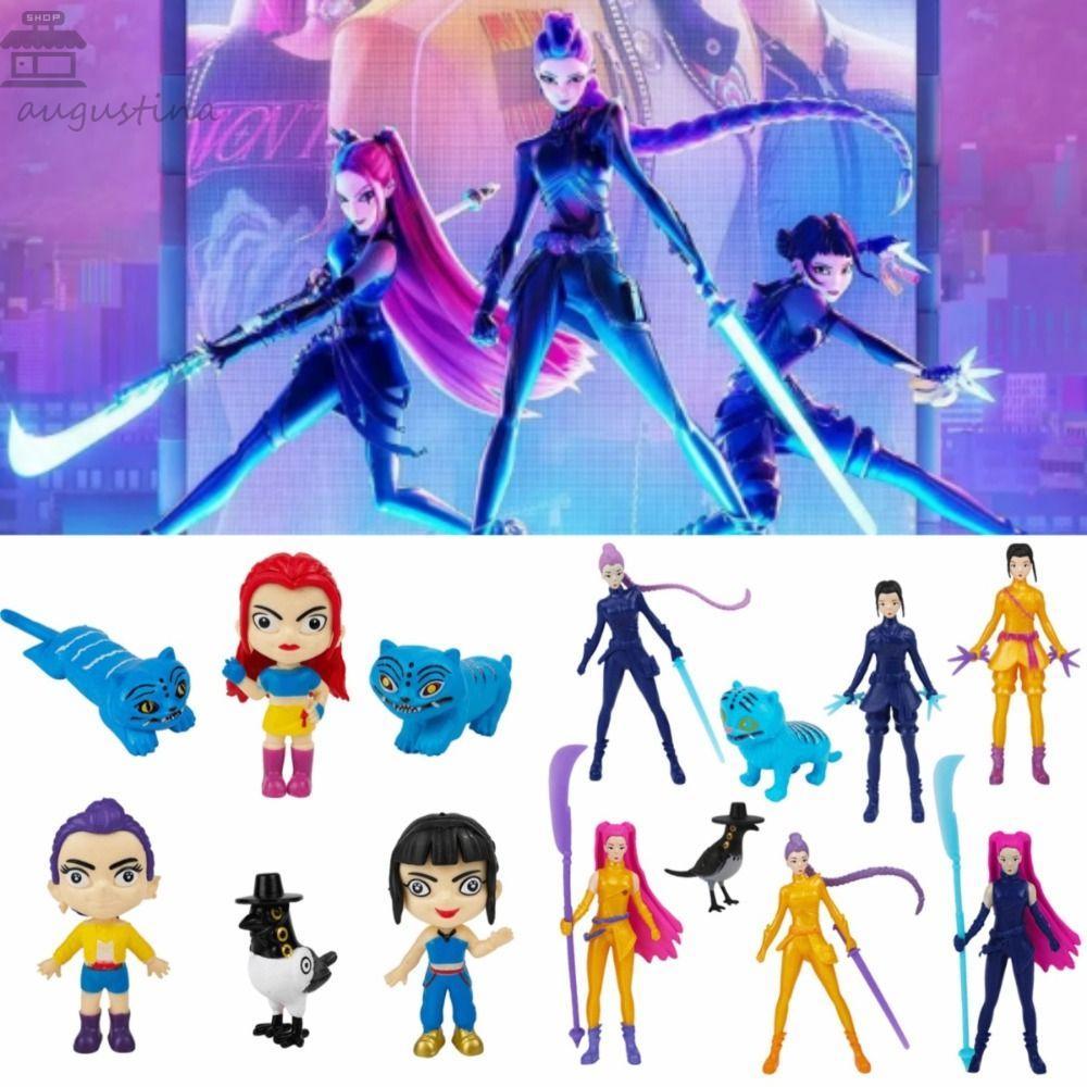 AUGUSTINA 5\6\8\12\18 ชิ้น Demon Hunters ของเล่น, Zoey HUNTR/X ของเล่นตกแต่ง, Kawaii Mira Mystery Ru