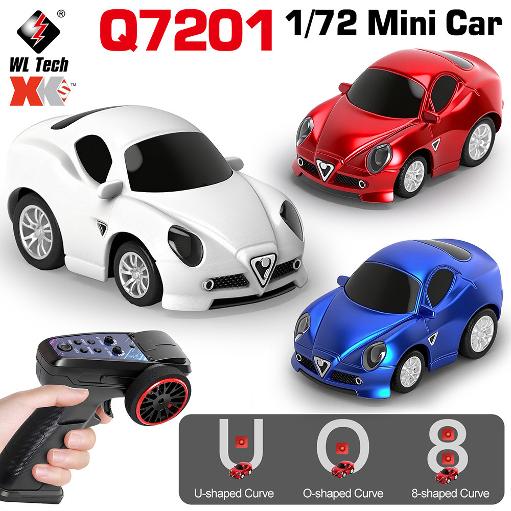 Wltoys Q7201 1/72 Mini RC Car | 2-3km/h Speed, Cruise Control & Gyroscope | Shock Absorber | Remote 