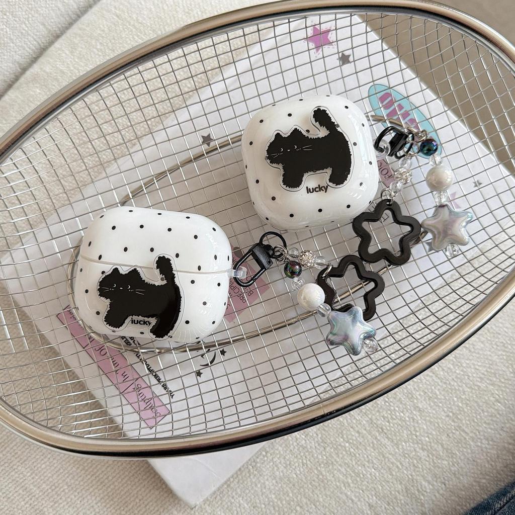 3D Wave Point Cat สําหรับ SAMSUNG GALAXY BBUDS LIVE FE 2 3 PRO ฝาครอบป้องกัน Tpu ซิลิโคนปลอกกรณี