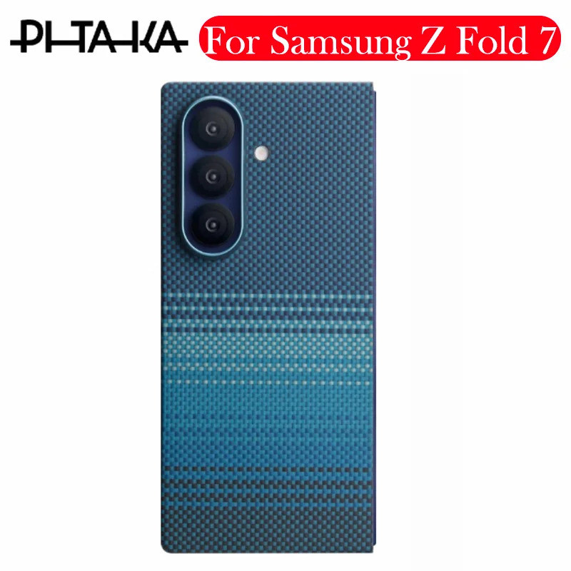 PITAKA คาร์บอน Fibre สําหรับ Samsung Z พับ 7 Kevlar ไร้สายชาร์จปกหลังสําหรับ SAMSUNG Z FOLD 7
