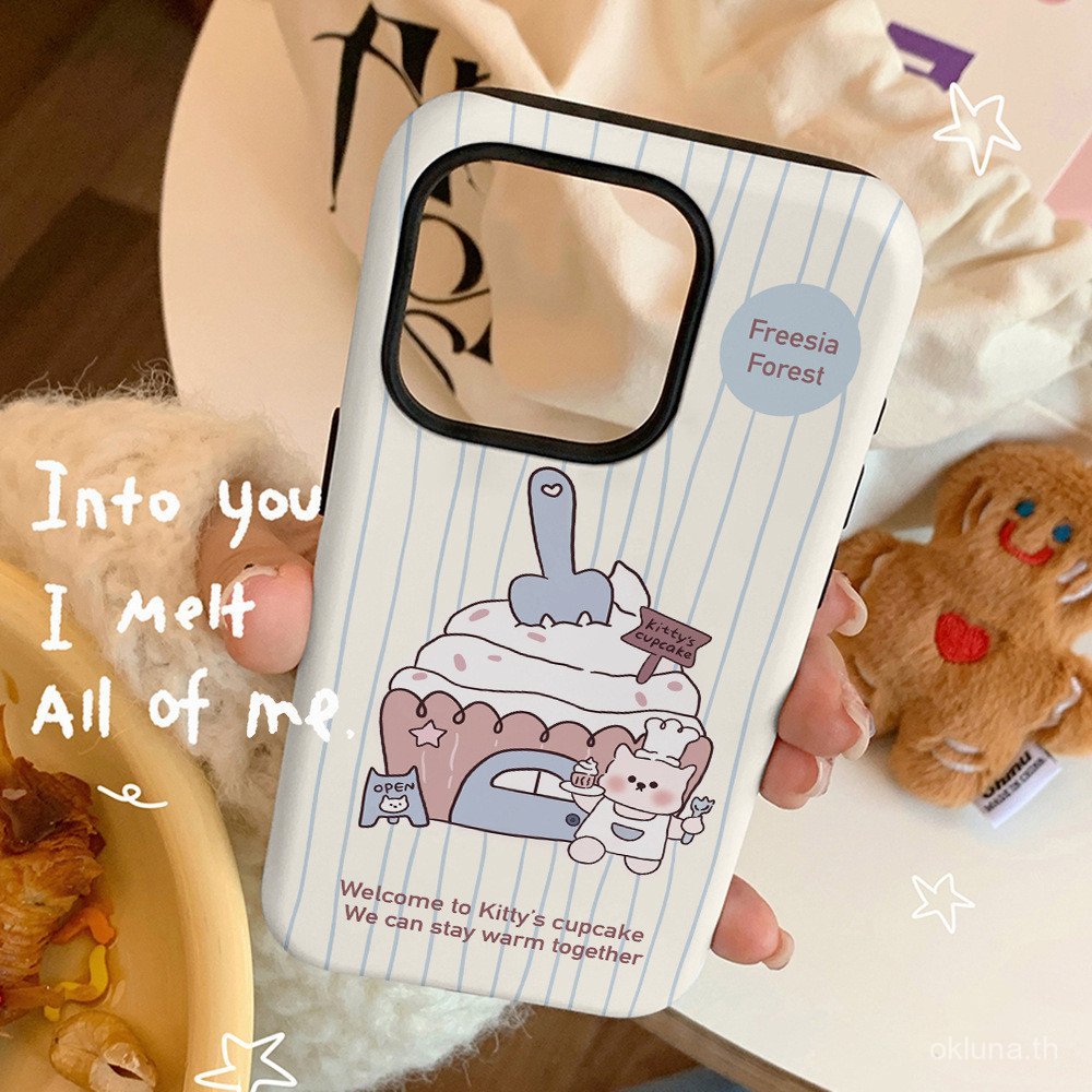 เคสโทรศัพท์สองในหนึ่งเดียวการ์ตูนขนมสุนัขหลักเหมาะสําหรับiPhone 11 12 13 pro max xr 14promax 15proma