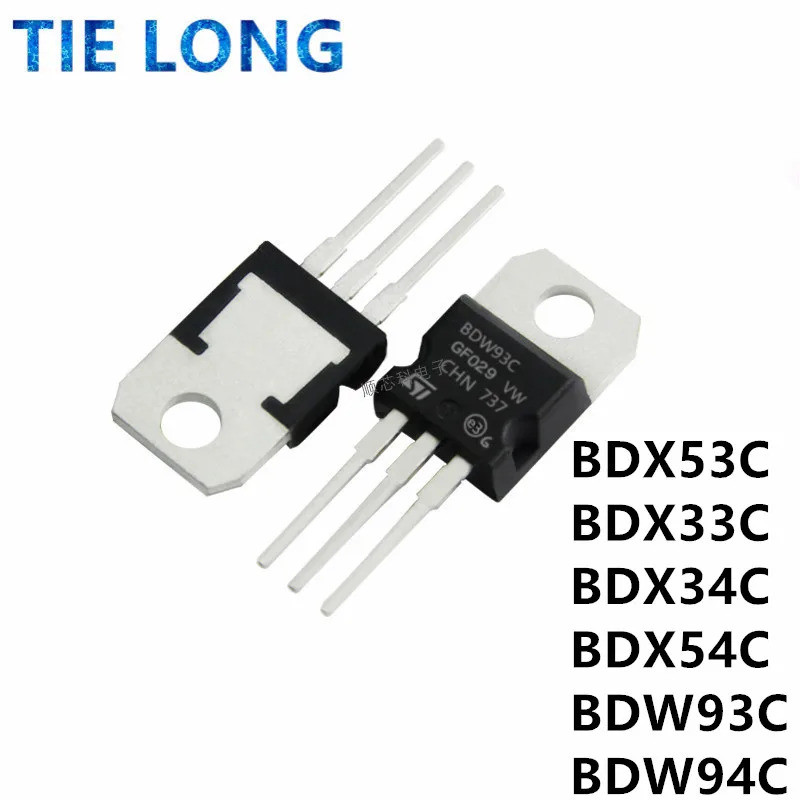 5PCS BDX53C BDX33C BDX34C BDX54C BD911 BD912 TO-220 BDX53 BDX33 BDX34 BDX54 TO220 BDW93C BDW94C Fiel